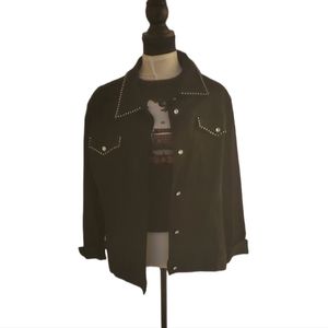 Black Bedazzled Denim Jacket